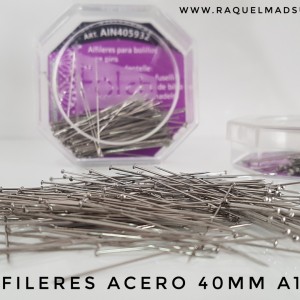 alfileres acero 40mm