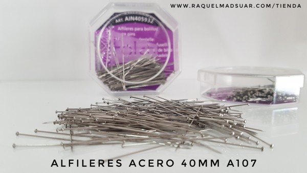 alfileres acero 40mm